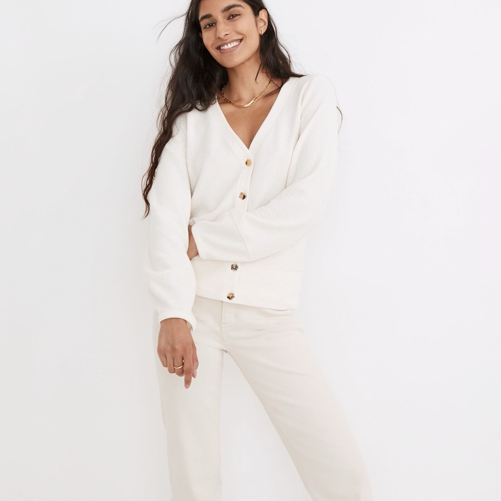 Madewell Pieced-Sleeve Cardigan